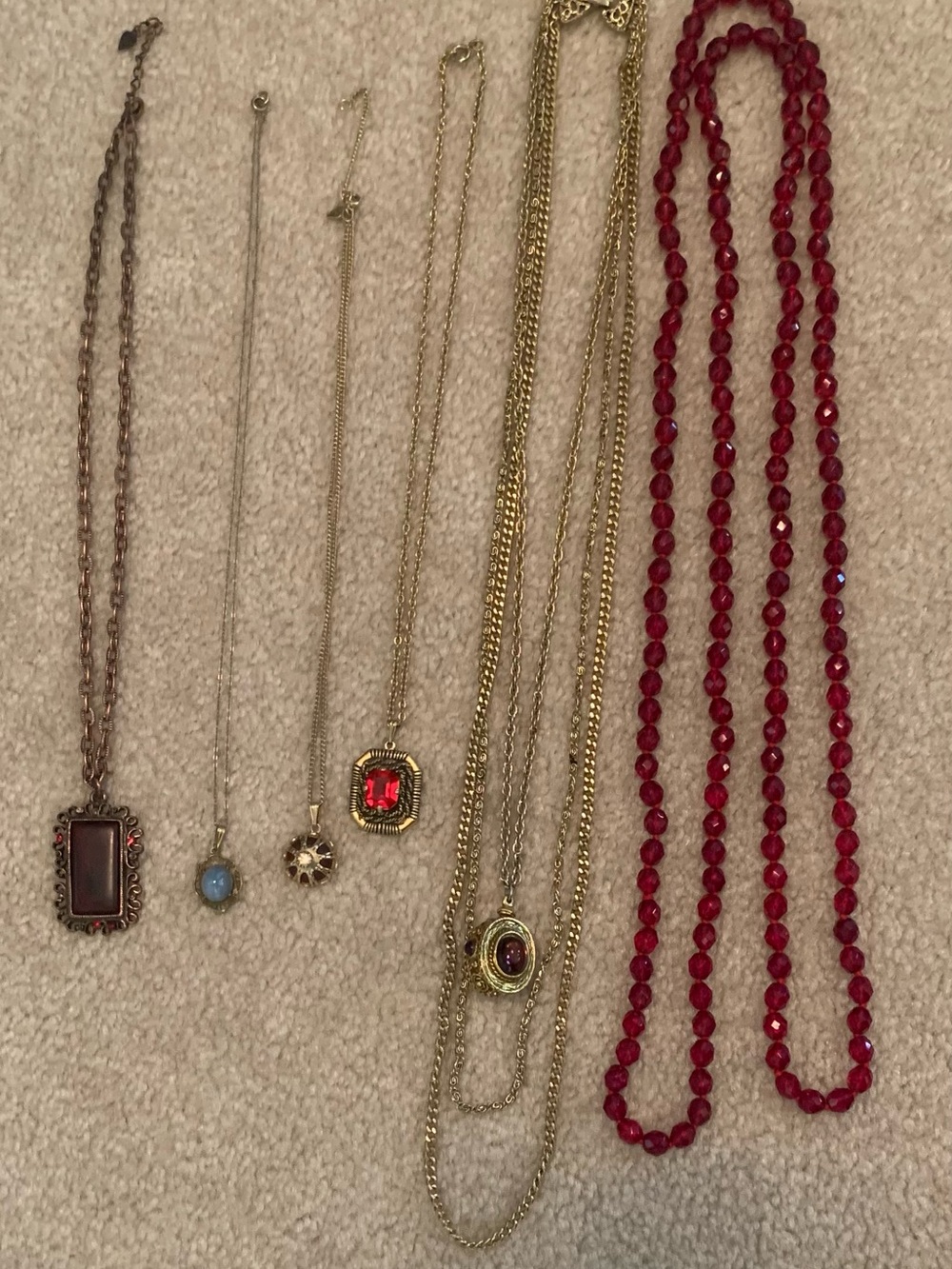 Lot of 6 Vintage Necklaces Fashion Costume Jewelry Witchy Goth 90s Whimsygoth
